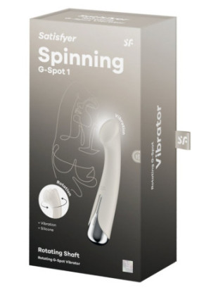 Vibromasseur point G tête rotative blanc USB Spinning g-spot 1 Satisfyer - CC597857